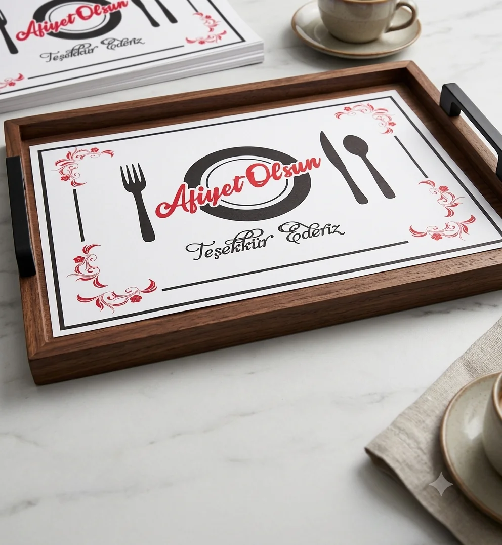 Restoran Amerikan Servis Kağıdı ve Baskılı Tepsi Kağıdı Üretimi